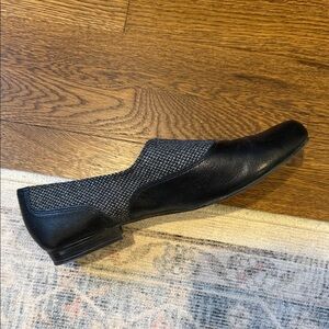 Naturalizer Black Slip-On Loafers with Textured Panels